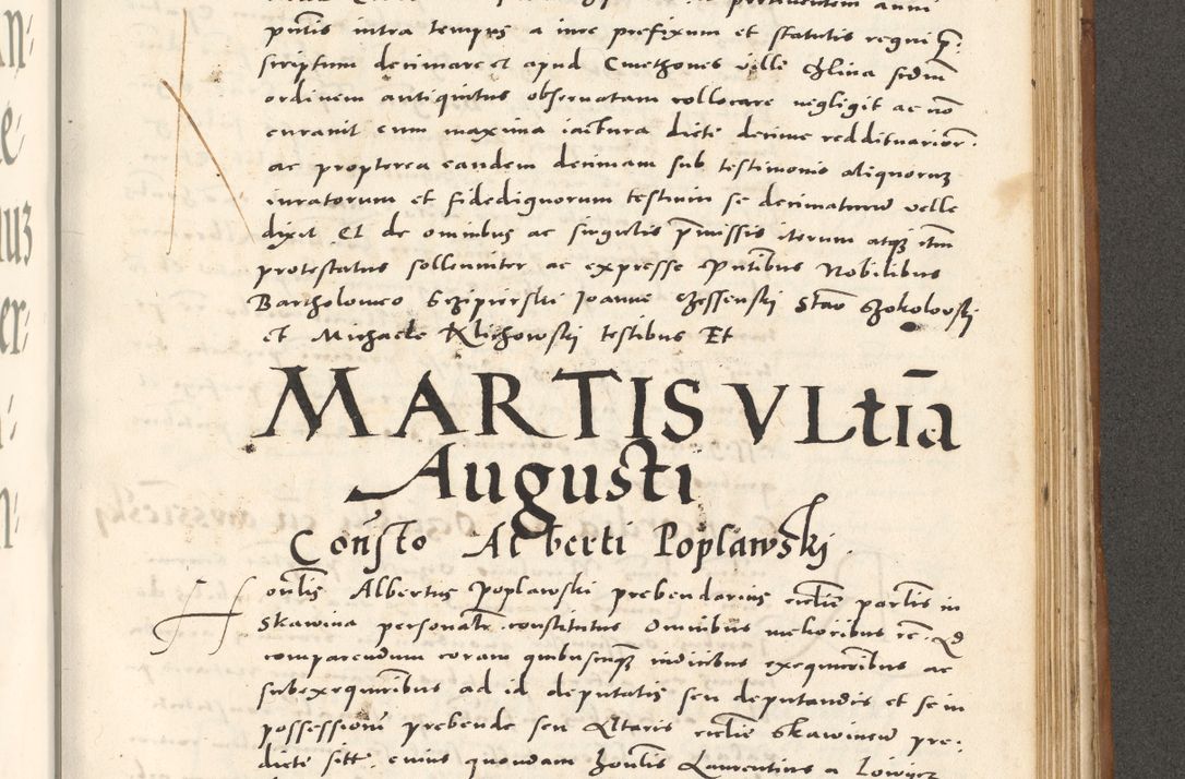 Zdjęcie nr 940 dla obiektu archiwalnego: Acta actorum, sententiarum tam diffinitivarum quam interloquutoriarum, decretorum, obligationum, quietationum et constitutionum procuratorum coram reverendo domino Andrea Przeczlauski scholastico vicarioque in spiritualibus generali Cracoviensi, ad annum Domini millesimum quingentesimum sexagesimum primum, cuius inditio quarta, pontidicatus Pii quarti, annus secundus, poeliciter sequuntur