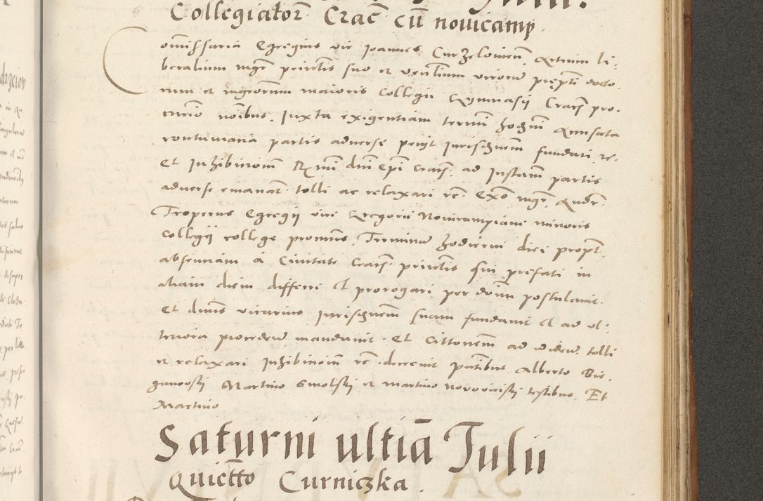 Zdjęcie nr 930 dla obiektu archiwalnego: Acta actorum, sententiarum tam diffinitivarum quam interloquutoriarum, decretorum, obligationum, quietationum et constitutionum procuratorum coram reverendo domino Andrea Przeczlauski scholastico vicarioque in spiritualibus generali Cracoviensi, ad annum Domini millesimum quingentesimum sexagesimum primum, cuius inditio quarta, pontidicatus Pii quarti, annus secundus, poeliciter sequuntur