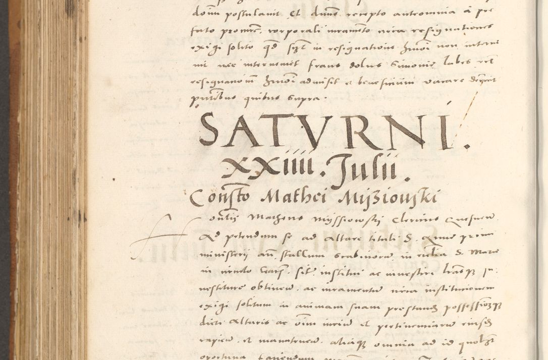 Zdjęcie nr 927 dla obiektu archiwalnego: Acta actorum, sententiarum tam diffinitivarum quam interloquutoriarum, decretorum, obligationum, quietationum et constitutionum procuratorum coram reverendo domino Andrea Przeczlauski scholastico vicarioque in spiritualibus generali Cracoviensi, ad annum Domini millesimum quingentesimum sexagesimum primum, cuius inditio quarta, pontidicatus Pii quarti, annus secundus, poeliciter sequuntur