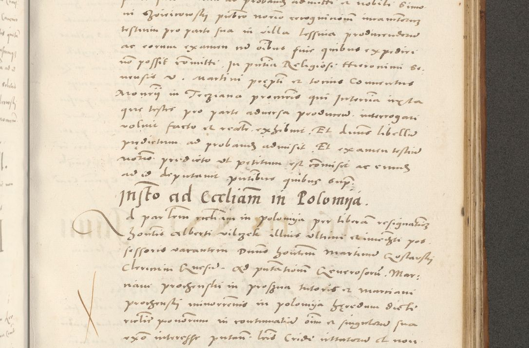 Zdjęcie nr 918 dla obiektu archiwalnego: Acta actorum, sententiarum tam diffinitivarum quam interloquutoriarum, decretorum, obligationum, quietationum et constitutionum procuratorum coram reverendo domino Andrea Przeczlauski scholastico vicarioque in spiritualibus generali Cracoviensi, ad annum Domini millesimum quingentesimum sexagesimum primum, cuius inditio quarta, pontidicatus Pii quarti, annus secundus, poeliciter sequuntur