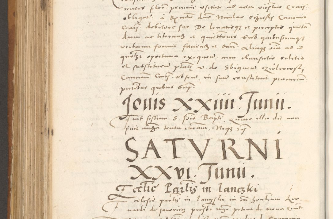 Zdjęcie nr 917 dla obiektu archiwalnego: Acta actorum, sententiarum tam diffinitivarum quam interloquutoriarum, decretorum, obligationum, quietationum et constitutionum procuratorum coram reverendo domino Andrea Przeczlauski scholastico vicarioque in spiritualibus generali Cracoviensi, ad annum Domini millesimum quingentesimum sexagesimum primum, cuius inditio quarta, pontidicatus Pii quarti, annus secundus, poeliciter sequuntur