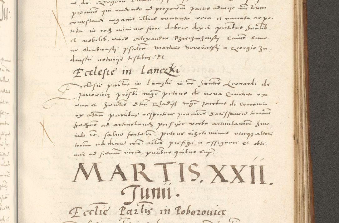 Zdjęcie nr 914 dla obiektu archiwalnego: Acta actorum, sententiarum tam diffinitivarum quam interloquutoriarum, decretorum, obligationum, quietationum et constitutionum procuratorum coram reverendo domino Andrea Przeczlauski scholastico vicarioque in spiritualibus generali Cracoviensi, ad annum Domini millesimum quingentesimum sexagesimum primum, cuius inditio quarta, pontidicatus Pii quarti, annus secundus, poeliciter sequuntur