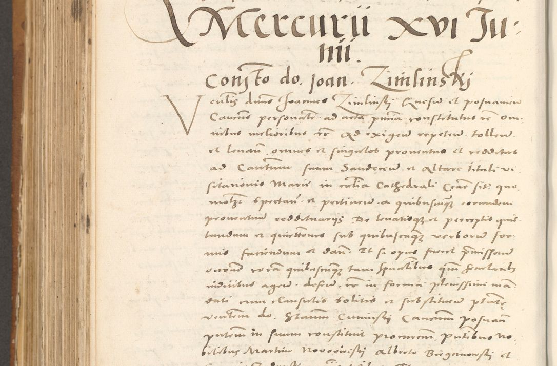 Zdjęcie nr 913 dla obiektu archiwalnego: Acta actorum, sententiarum tam diffinitivarum quam interloquutoriarum, decretorum, obligationum, quietationum et constitutionum procuratorum coram reverendo domino Andrea Przeczlauski scholastico vicarioque in spiritualibus generali Cracoviensi, ad annum Domini millesimum quingentesimum sexagesimum primum, cuius inditio quarta, pontidicatus Pii quarti, annus secundus, poeliciter sequuntur