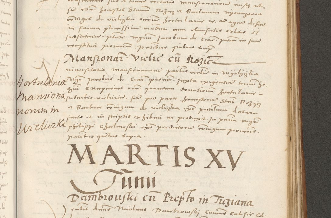 Zdjęcie nr 910 dla obiektu archiwalnego: Acta actorum, sententiarum tam diffinitivarum quam interloquutoriarum, decretorum, obligationum, quietationum et constitutionum procuratorum coram reverendo domino Andrea Przeczlauski scholastico vicarioque in spiritualibus generali Cracoviensi, ad annum Domini millesimum quingentesimum sexagesimum primum, cuius inditio quarta, pontidicatus Pii quarti, annus secundus, poeliciter sequuntur