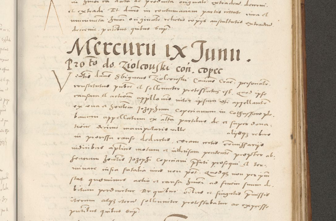 Zdjęcie nr 908 dla obiektu archiwalnego: Acta actorum, sententiarum tam diffinitivarum quam interloquutoriarum, decretorum, obligationum, quietationum et constitutionum procuratorum coram reverendo domino Andrea Przeczlauski scholastico vicarioque in spiritualibus generali Cracoviensi, ad annum Domini millesimum quingentesimum sexagesimum primum, cuius inditio quarta, pontidicatus Pii quarti, annus secundus, poeliciter sequuntur