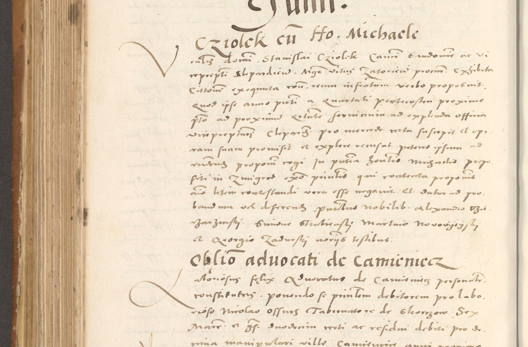 Zdjęcie nr 907 dla obiektu archiwalnego: Acta actorum, sententiarum tam diffinitivarum quam interloquutoriarum, decretorum, obligationum, quietationum et constitutionum procuratorum coram reverendo domino Andrea Przeczlauski scholastico vicarioque in spiritualibus generali Cracoviensi, ad annum Domini millesimum quingentesimum sexagesimum primum, cuius inditio quarta, pontidicatus Pii quarti, annus secundus, poeliciter sequuntur