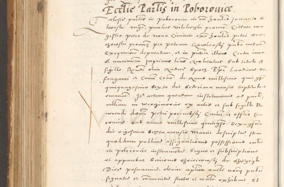 Zdjęcie nr 903 dla obiektu archiwalnego: Acta actorum, sententiarum tam diffinitivarum quam interloquutoriarum, decretorum, obligationum, quietationum et constitutionum procuratorum coram reverendo domino Andrea Przeczlauski scholastico vicarioque in spiritualibus generali Cracoviensi, ad annum Domini millesimum quingentesimum sexagesimum primum, cuius inditio quarta, pontidicatus Pii quarti, annus secundus, poeliciter sequuntur