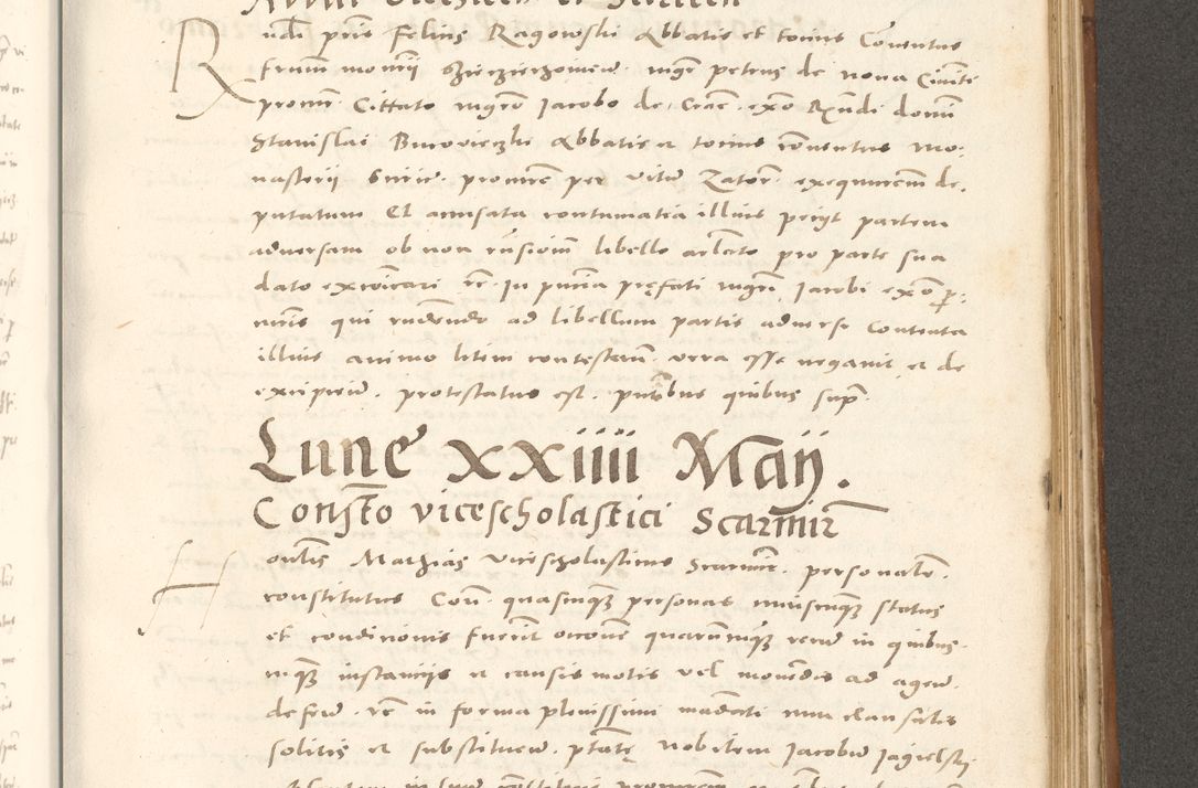 Zdjęcie nr 892 dla obiektu archiwalnego: Acta actorum, sententiarum tam diffinitivarum quam interloquutoriarum, decretorum, obligationum, quietationum et constitutionum procuratorum coram reverendo domino Andrea Przeczlauski scholastico vicarioque in spiritualibus generali Cracoviensi, ad annum Domini millesimum quingentesimum sexagesimum primum, cuius inditio quarta, pontidicatus Pii quarti, annus secundus, poeliciter sequuntur