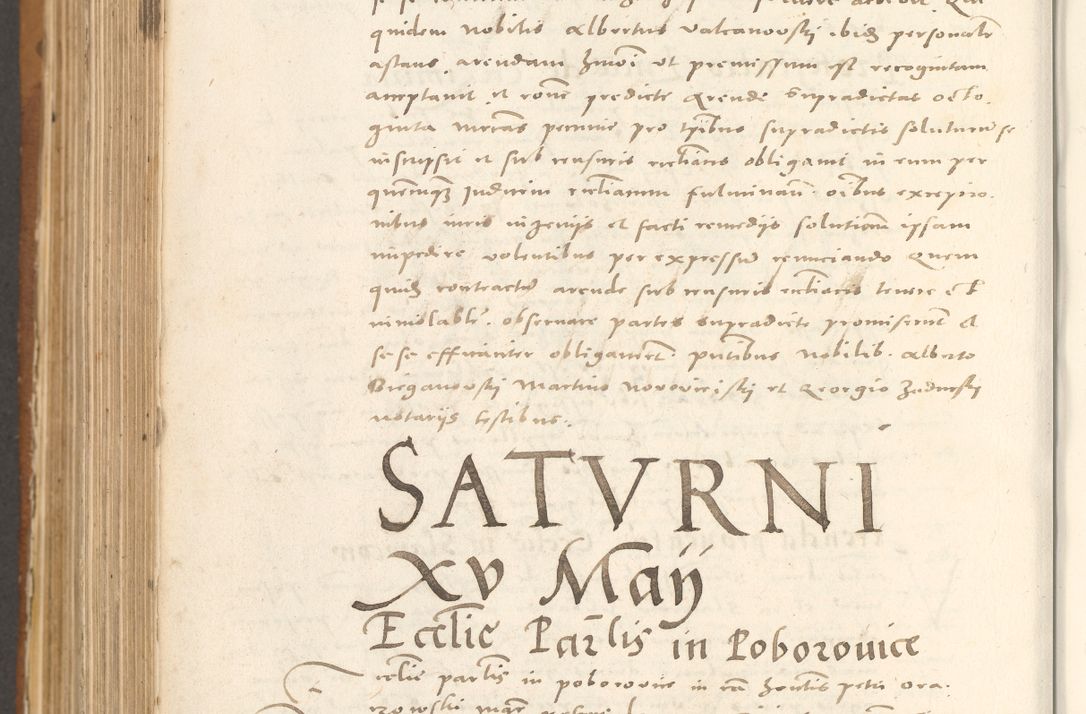 Zdjęcie nr 887 dla obiektu archiwalnego: Acta actorum, sententiarum tam diffinitivarum quam interloquutoriarum, decretorum, obligationum, quietationum et constitutionum procuratorum coram reverendo domino Andrea Przeczlauski scholastico vicarioque in spiritualibus generali Cracoviensi, ad annum Domini millesimum quingentesimum sexagesimum primum, cuius inditio quarta, pontidicatus Pii quarti, annus secundus, poeliciter sequuntur