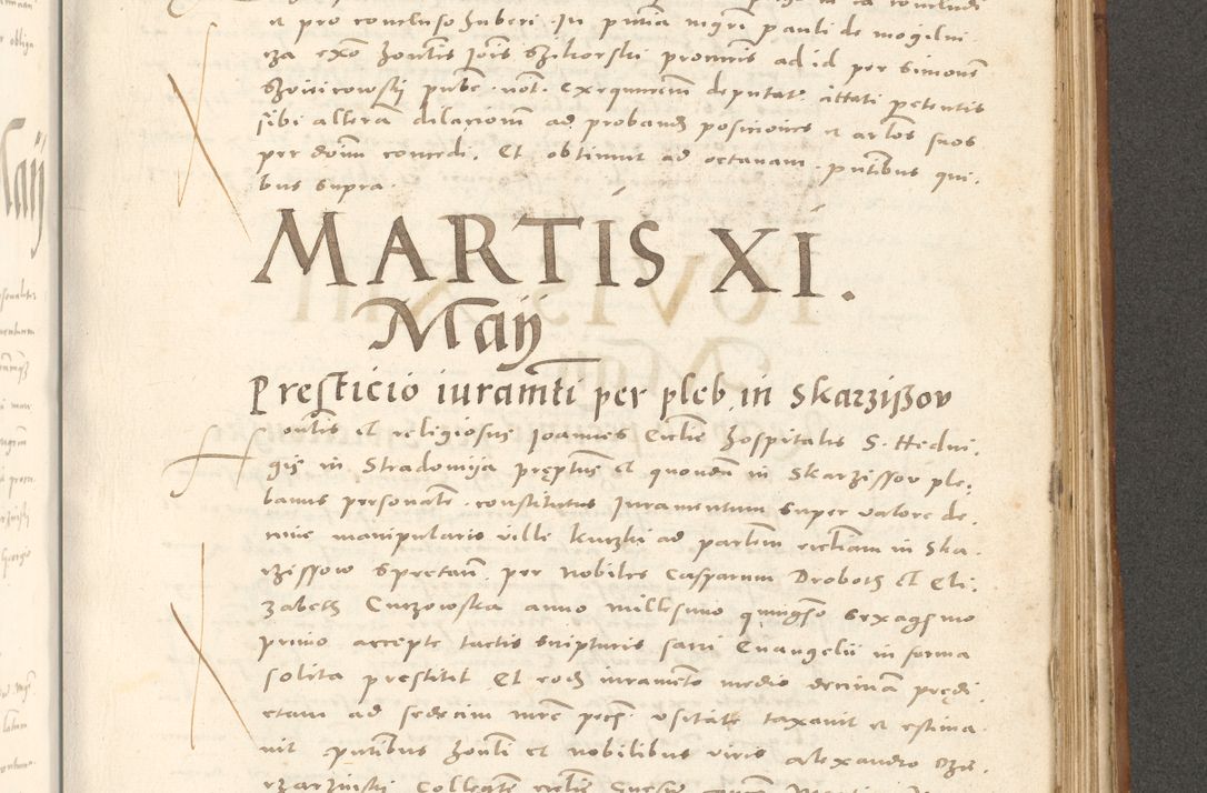 Zdjęcie nr 884 dla obiektu archiwalnego: Acta actorum, sententiarum tam diffinitivarum quam interloquutoriarum, decretorum, obligationum, quietationum et constitutionum procuratorum coram reverendo domino Andrea Przeczlauski scholastico vicarioque in spiritualibus generali Cracoviensi, ad annum Domini millesimum quingentesimum sexagesimum primum, cuius inditio quarta, pontidicatus Pii quarti, annus secundus, poeliciter sequuntur