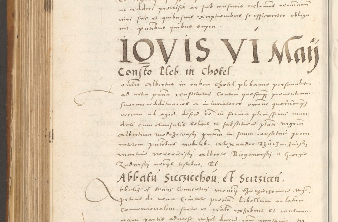 Zdjęcie nr 883 dla obiektu archiwalnego: Acta actorum, sententiarum tam diffinitivarum quam interloquutoriarum, decretorum, obligationum, quietationum et constitutionum procuratorum coram reverendo domino Andrea Przeczlauski scholastico vicarioque in spiritualibus generali Cracoviensi, ad annum Domini millesimum quingentesimum sexagesimum primum, cuius inditio quarta, pontidicatus Pii quarti, annus secundus, poeliciter sequuntur