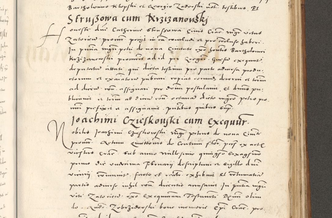 Zdjęcie nr 882 dla obiektu archiwalnego: Acta actorum, sententiarum tam diffinitivarum quam interloquutoriarum, decretorum, obligationum, quietationum et constitutionum procuratorum coram reverendo domino Andrea Przeczlauski scholastico vicarioque in spiritualibus generali Cracoviensi, ad annum Domini millesimum quingentesimum sexagesimum primum, cuius inditio quarta, pontidicatus Pii quarti, annus secundus, poeliciter sequuntur