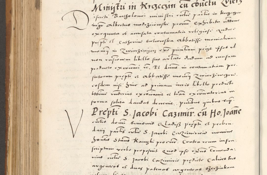 Zdjęcie nr 879 dla obiektu archiwalnego: Acta actorum, sententiarum tam diffinitivarum quam interloquutoriarum, decretorum, obligationum, quietationum et constitutionum procuratorum coram reverendo domino Andrea Przeczlauski scholastico vicarioque in spiritualibus generali Cracoviensi, ad annum Domini millesimum quingentesimum sexagesimum primum, cuius inditio quarta, pontidicatus Pii quarti, annus secundus, poeliciter sequuntur