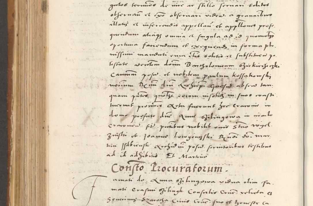 Zdjęcie nr 871 dla obiektu archiwalnego: Acta actorum, sententiarum tam diffinitivarum quam interloquutoriarum, decretorum, obligationum, quietationum et constitutionum procuratorum coram reverendo domino Andrea Przeczlauski scholastico vicarioque in spiritualibus generali Cracoviensi, ad annum Domini millesimum quingentesimum sexagesimum primum, cuius inditio quarta, pontidicatus Pii quarti, annus secundus, poeliciter sequuntur
