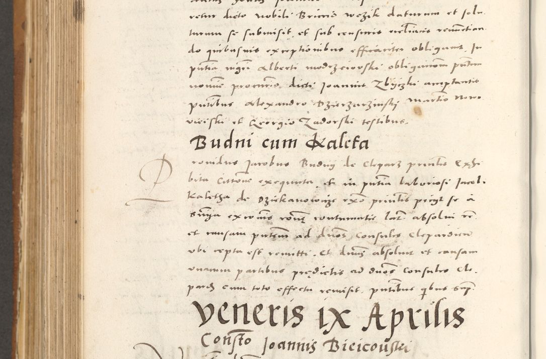 Zdjęcie nr 869 dla obiektu archiwalnego: Acta actorum, sententiarum tam diffinitivarum quam interloquutoriarum, decretorum, obligationum, quietationum et constitutionum procuratorum coram reverendo domino Andrea Przeczlauski scholastico vicarioque in spiritualibus generali Cracoviensi, ad annum Domini millesimum quingentesimum sexagesimum primum, cuius inditio quarta, pontidicatus Pii quarti, annus secundus, poeliciter sequuntur