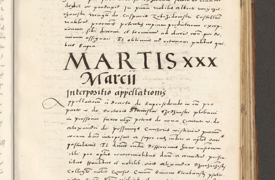 Zdjęcie nr 860 dla obiektu archiwalnego: Acta actorum, sententiarum tam diffinitivarum quam interloquutoriarum, decretorum, obligationum, quietationum et constitutionum procuratorum coram reverendo domino Andrea Przeczlauski scholastico vicarioque in spiritualibus generali Cracoviensi, ad annum Domini millesimum quingentesimum sexagesimum primum, cuius inditio quarta, pontidicatus Pii quarti, annus secundus, poeliciter sequuntur