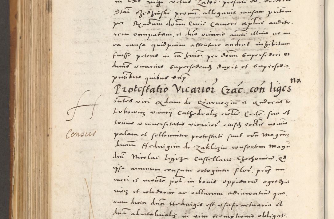 Zdjęcie nr 857 dla obiektu archiwalnego: Acta actorum, sententiarum tam diffinitivarum quam interloquutoriarum, decretorum, obligationum, quietationum et constitutionum procuratorum coram reverendo domino Andrea Przeczlauski scholastico vicarioque in spiritualibus generali Cracoviensi, ad annum Domini millesimum quingentesimum sexagesimum primum, cuius inditio quarta, pontidicatus Pii quarti, annus secundus, poeliciter sequuntur