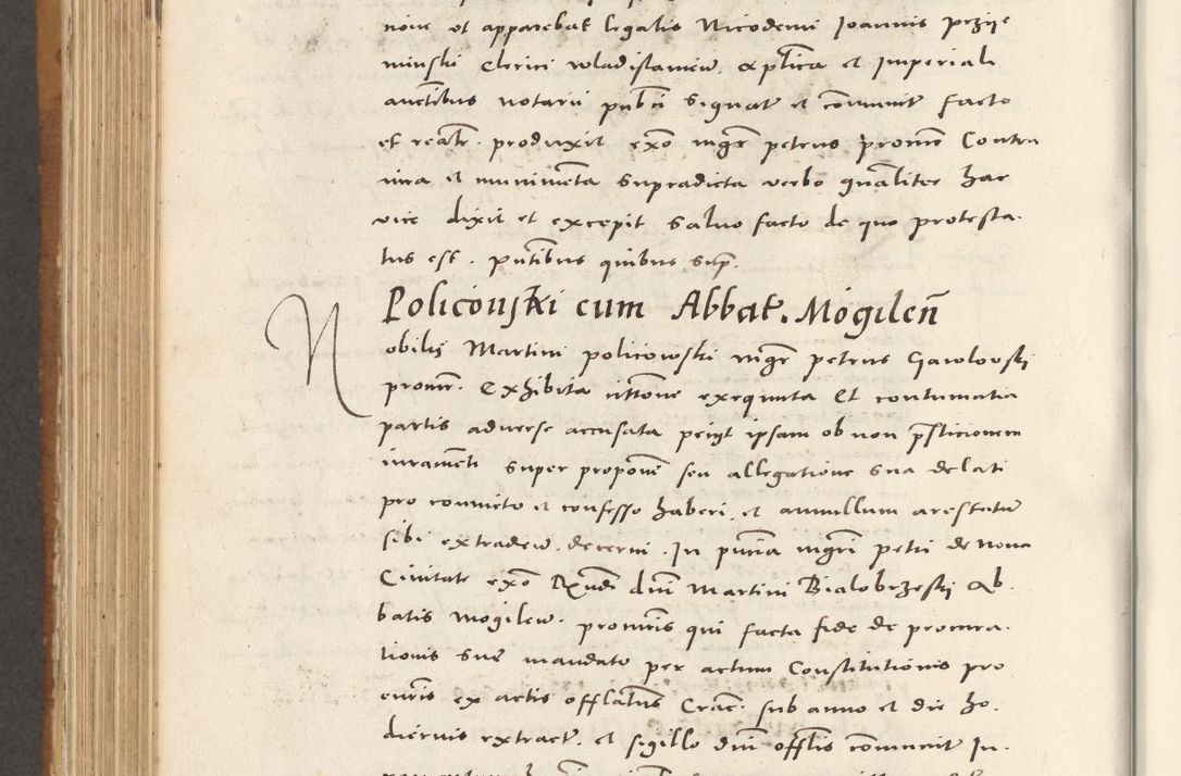 Zdjęcie nr 843 dla obiektu archiwalnego: Acta actorum, sententiarum tam diffinitivarum quam interloquutoriarum, decretorum, obligationum, quietationum et constitutionum procuratorum coram reverendo domino Andrea Przeczlauski scholastico vicarioque in spiritualibus generali Cracoviensi, ad annum Domini millesimum quingentesimum sexagesimum primum, cuius inditio quarta, pontidicatus Pii quarti, annus secundus, poeliciter sequuntur