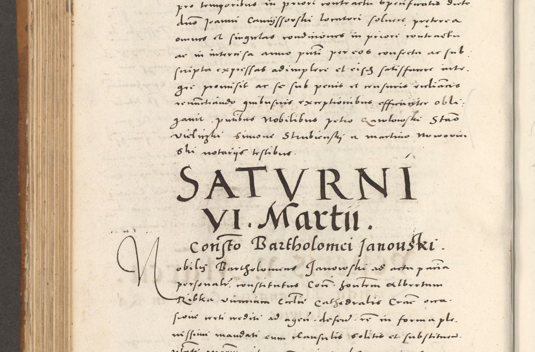 Zdjęcie nr 841 dla obiektu archiwalnego: Acta actorum, sententiarum tam diffinitivarum quam interloquutoriarum, decretorum, obligationum, quietationum et constitutionum procuratorum coram reverendo domino Andrea Przeczlauski scholastico vicarioque in spiritualibus generali Cracoviensi, ad annum Domini millesimum quingentesimum sexagesimum primum, cuius inditio quarta, pontidicatus Pii quarti, annus secundus, poeliciter sequuntur