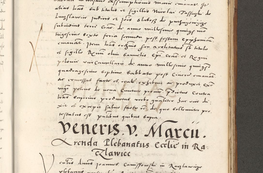 Zdjęcie nr 840 dla obiektu archiwalnego: Acta actorum, sententiarum tam diffinitivarum quam interloquutoriarum, decretorum, obligationum, quietationum et constitutionum procuratorum coram reverendo domino Andrea Przeczlauski scholastico vicarioque in spiritualibus generali Cracoviensi, ad annum Domini millesimum quingentesimum sexagesimum primum, cuius inditio quarta, pontidicatus Pii quarti, annus secundus, poeliciter sequuntur