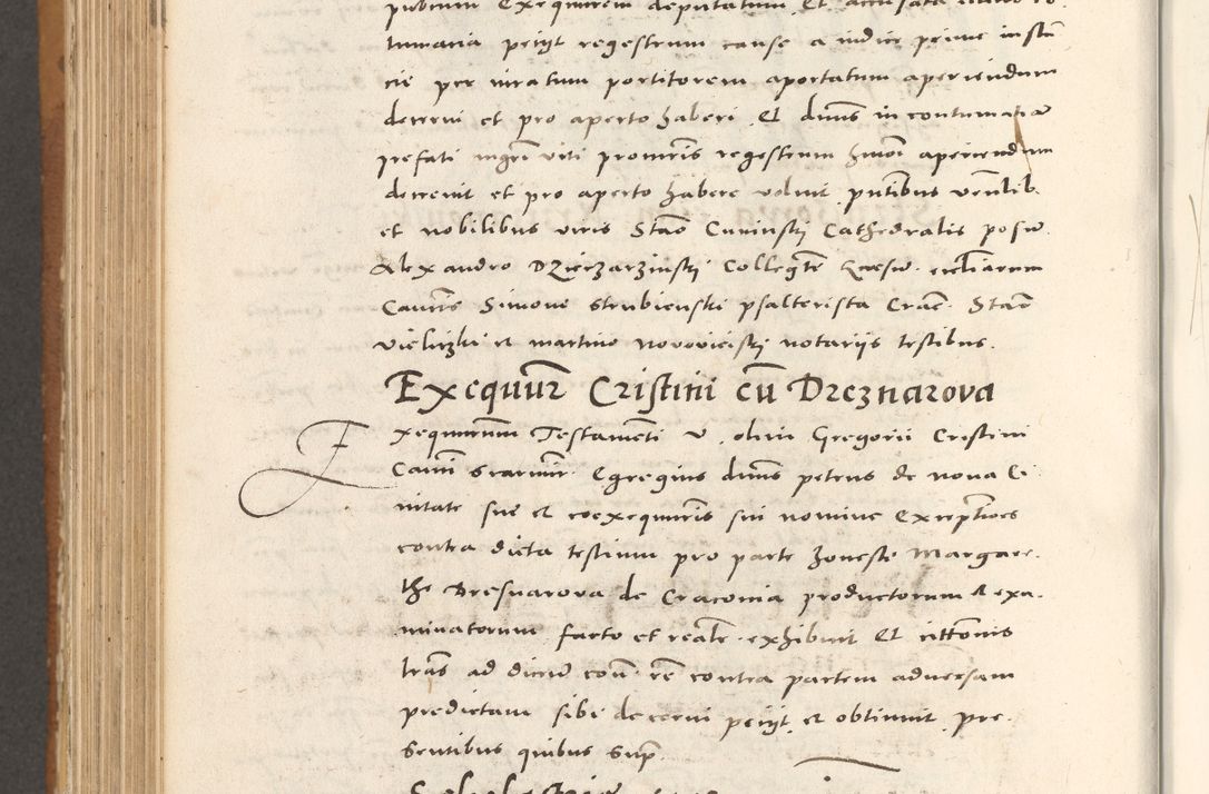 Zdjęcie nr 839 dla obiektu archiwalnego: Acta actorum, sententiarum tam diffinitivarum quam interloquutoriarum, decretorum, obligationum, quietationum et constitutionum procuratorum coram reverendo domino Andrea Przeczlauski scholastico vicarioque in spiritualibus generali Cracoviensi, ad annum Domini millesimum quingentesimum sexagesimum primum, cuius inditio quarta, pontidicatus Pii quarti, annus secundus, poeliciter sequuntur