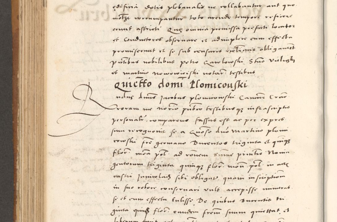 Zdjęcie nr 835 dla obiektu archiwalnego: Acta actorum, sententiarum tam diffinitivarum quam interloquutoriarum, decretorum, obligationum, quietationum et constitutionum procuratorum coram reverendo domino Andrea Przeczlauski scholastico vicarioque in spiritualibus generali Cracoviensi, ad annum Domini millesimum quingentesimum sexagesimum primum, cuius inditio quarta, pontidicatus Pii quarti, annus secundus, poeliciter sequuntur