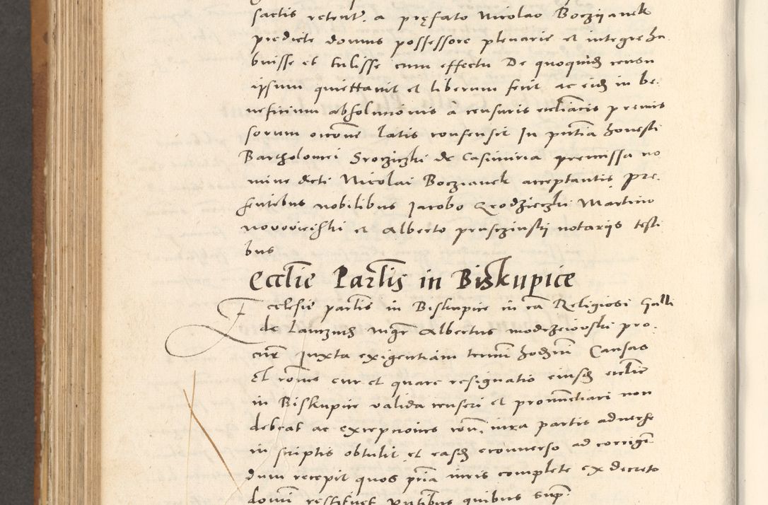 Zdjęcie nr 813 dla obiektu archiwalnego: Acta actorum, sententiarum tam diffinitivarum quam interloquutoriarum, decretorum, obligationum, quietationum et constitutionum procuratorum coram reverendo domino Andrea Przeczlauski scholastico vicarioque in spiritualibus generali Cracoviensi, ad annum Domini millesimum quingentesimum sexagesimum primum, cuius inditio quarta, pontidicatus Pii quarti, annus secundus, poeliciter sequuntur