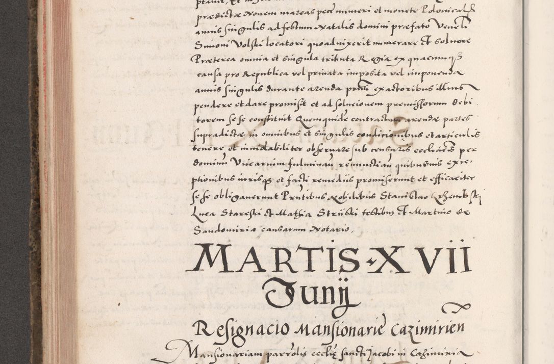 Zdjęcie nr 392 dla obiektu archiwalnego: Acta actorum causarum, sententiarum tam diffinitivarum quam interloquutoriarum, decretorum, obligationum, quietationum, constitutionum procuratorum etc. coram reverendo domino Martino Izdbienski de Russiecz archidiacono Posnaniensi, custode et in spiritualibus vicario generali Cracoviensi, ad annum Domini millesimum quingesimum sexagesimum quintum, cuius indictio octava, pontificatus Pii pape, annus sextus, continuantur