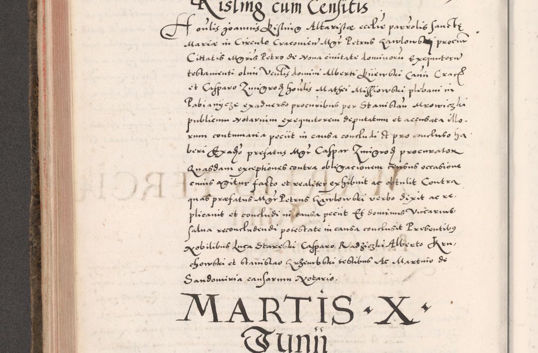 Zdjęcie nr 388 dla obiektu archiwalnego: Acta actorum causarum, sententiarum tam diffinitivarum quam interloquutoriarum, decretorum, obligationum, quietationum, constitutionum procuratorum etc. coram reverendo domino Martino Izdbienski de Russiecz archidiacono Posnaniensi, custode et in spiritualibus vicario generali Cracoviensi, ad annum Domini millesimum quingesimum sexagesimum quintum, cuius indictio octava, pontificatus Pii pape, annus sextus, continuantur