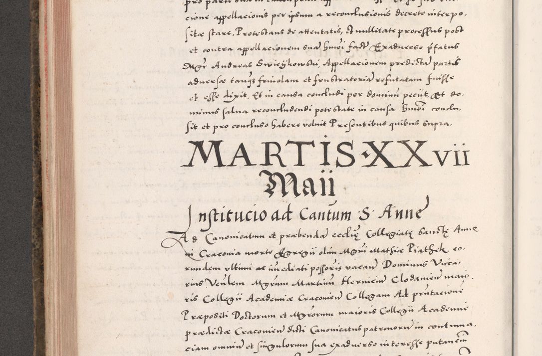 Zdjęcie nr 382 dla obiektu archiwalnego: Acta actorum causarum, sententiarum tam diffinitivarum quam interloquutoriarum, decretorum, obligationum, quietationum, constitutionum procuratorum etc. coram reverendo domino Martino Izdbienski de Russiecz archidiacono Posnaniensi, custode et in spiritualibus vicario generali Cracoviensi, ad annum Domini millesimum quingesimum sexagesimum quintum, cuius indictio octava, pontificatus Pii pape, annus sextus, continuantur