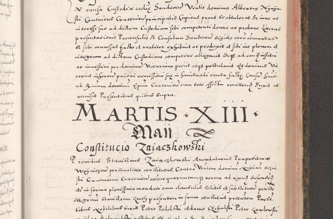 Zdjęcie nr 371 dla obiektu archiwalnego: Acta actorum causarum, sententiarum tam diffinitivarum quam interloquutoriarum, decretorum, obligationum, quietationum, constitutionum procuratorum etc. coram reverendo domino Martino Izdbienski de Russiecz archidiacono Posnaniensi, custode et in spiritualibus vicario generali Cracoviensi, ad annum Domini millesimum quingesimum sexagesimum quintum, cuius indictio octava, pontificatus Pii pape, annus sextus, continuantur