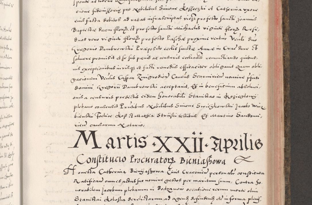 Zdjęcie nr 361 dla obiektu archiwalnego: Acta actorum causarum, sententiarum tam diffinitivarum quam interloquutoriarum, decretorum, obligationum, quietationum, constitutionum procuratorum etc. coram reverendo domino Martino Izdbienski de Russiecz archidiacono Posnaniensi, custode et in spiritualibus vicario generali Cracoviensi, ad annum Domini millesimum quingesimum sexagesimum quintum, cuius indictio octava, pontificatus Pii pape, annus sextus, continuantur