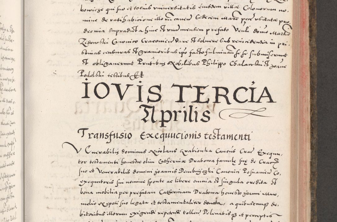 Zdjęcie nr 343 dla obiektu archiwalnego: Acta actorum causarum, sententiarum tam diffinitivarum quam interloquutoriarum, decretorum, obligationum, quietationum, constitutionum procuratorum etc. coram reverendo domino Martino Izdbienski de Russiecz archidiacono Posnaniensi, custode et in spiritualibus vicario generali Cracoviensi, ad annum Domini millesimum quingesimum sexagesimum quintum, cuius indictio octava, pontificatus Pii pape, annus sextus, continuantur