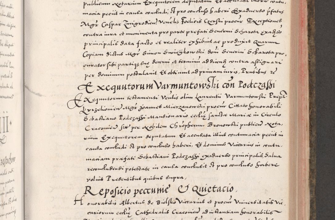 Zdjęcie nr 335 dla obiektu archiwalnego: Acta actorum causarum, sententiarum tam diffinitivarum quam interloquutoriarum, decretorum, obligationum, quietationum, constitutionum procuratorum etc. coram reverendo domino Martino Izdbienski de Russiecz archidiacono Posnaniensi, custode et in spiritualibus vicario generali Cracoviensi, ad annum Domini millesimum quingesimum sexagesimum quintum, cuius indictio octava, pontificatus Pii pape, annus sextus, continuantur