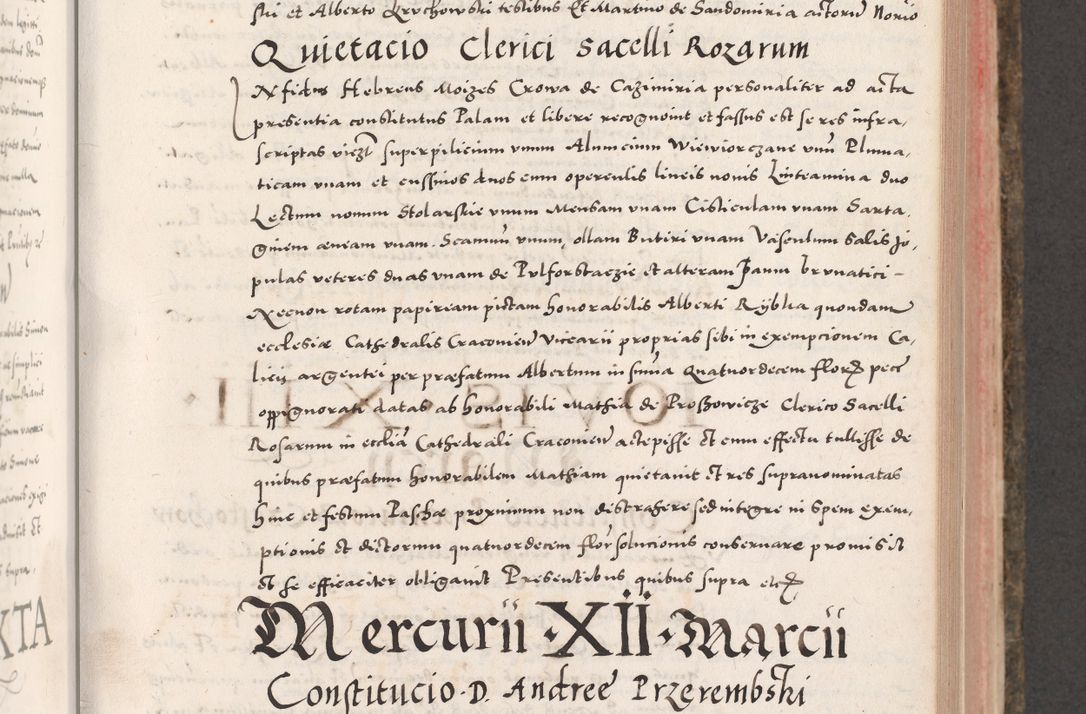 Zdjęcie nr 333 dla obiektu archiwalnego: Acta actorum causarum, sententiarum tam diffinitivarum quam interloquutoriarum, decretorum, obligationum, quietationum, constitutionum procuratorum etc. coram reverendo domino Martino Izdbienski de Russiecz archidiacono Posnaniensi, custode et in spiritualibus vicario generali Cracoviensi, ad annum Domini millesimum quingesimum sexagesimum quintum, cuius indictio octava, pontificatus Pii pape, annus sextus, continuantur