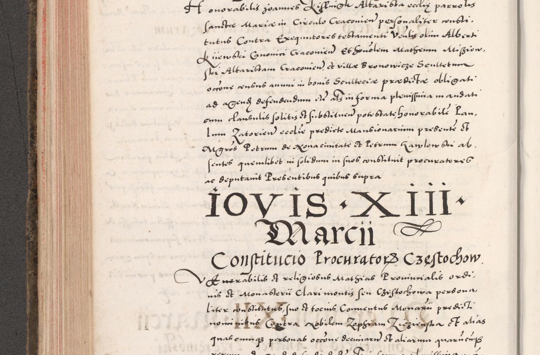Zdjęcie nr 334 dla obiektu archiwalnego: Acta actorum causarum, sententiarum tam diffinitivarum quam interloquutoriarum, decretorum, obligationum, quietationum, constitutionum procuratorum etc. coram reverendo domino Martino Izdbienski de Russiecz archidiacono Posnaniensi, custode et in spiritualibus vicario generali Cracoviensi, ad annum Domini millesimum quingesimum sexagesimum quintum, cuius indictio octava, pontificatus Pii pape, annus sextus, continuantur