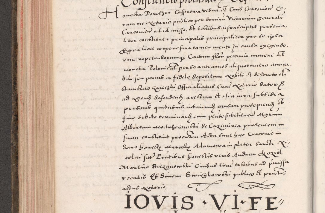 Zdjęcie nr 310 dla obiektu archiwalnego: Acta actorum causarum, sententiarum tam diffinitivarum quam interloquutoriarum, decretorum, obligationum, quietationum, constitutionum procuratorum etc. coram reverendo domino Martino Izdbienski de Russiecz archidiacono Posnaniensi, custode et in spiritualibus vicario generali Cracoviensi, ad annum Domini millesimum quingesimum sexagesimum quintum, cuius indictio octava, pontificatus Pii pape, annus sextus, continuantur