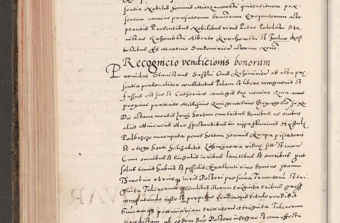 Zdjęcie nr 308 dla obiektu archiwalnego: Acta actorum causarum, sententiarum tam diffinitivarum quam interloquutoriarum, decretorum, obligationum, quietationum, constitutionum procuratorum etc. coram reverendo domino Martino Izdbienski de Russiecz archidiacono Posnaniensi, custode et in spiritualibus vicario generali Cracoviensi, ad annum Domini millesimum quingesimum sexagesimum quintum, cuius indictio octava, pontificatus Pii pape, annus sextus, continuantur