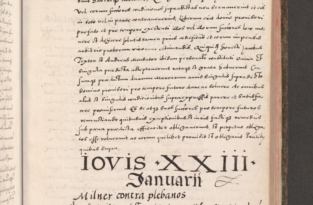 Zdjęcie nr 293 dla obiektu archiwalnego: Acta actorum causarum, sententiarum tam diffinitivarum quam interloquutoriarum, decretorum, obligationum, quietationum, constitutionum procuratorum etc. coram reverendo domino Martino Izdbienski de Russiecz archidiacono Posnaniensi, custode et in spiritualibus vicario generali Cracoviensi, ad annum Domini millesimum quingesimum sexagesimum quintum, cuius indictio octava, pontificatus Pii pape, annus sextus, continuantur