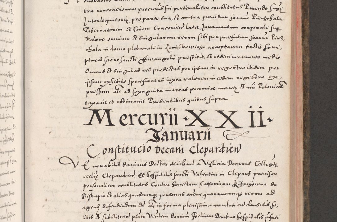 Zdjęcie nr 291 dla obiektu archiwalnego: Acta actorum causarum, sententiarum tam diffinitivarum quam interloquutoriarum, decretorum, obligationum, quietationum, constitutionum procuratorum etc. coram reverendo domino Martino Izdbienski de Russiecz archidiacono Posnaniensi, custode et in spiritualibus vicario generali Cracoviensi, ad annum Domini millesimum quingesimum sexagesimum quintum, cuius indictio octava, pontificatus Pii pape, annus sextus, continuantur