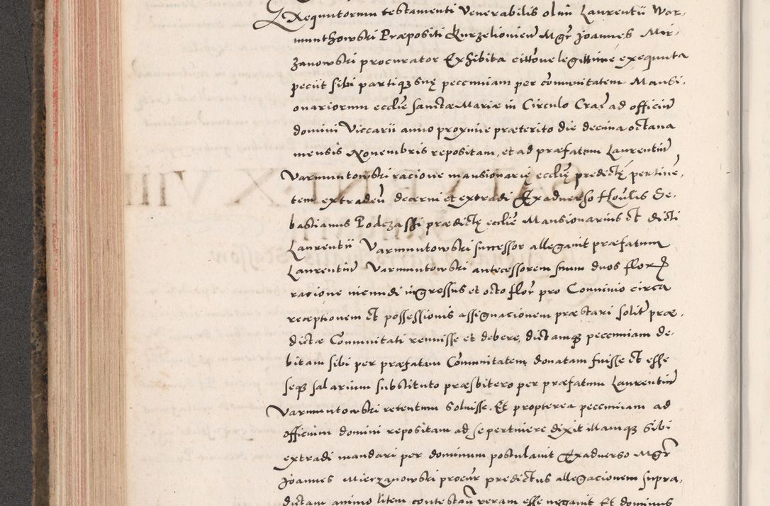 Zdjęcie nr 286 dla obiektu archiwalnego: Acta actorum causarum, sententiarum tam diffinitivarum quam interloquutoriarum, decretorum, obligationum, quietationum, constitutionum procuratorum etc. coram reverendo domino Martino Izdbienski de Russiecz archidiacono Posnaniensi, custode et in spiritualibus vicario generali Cracoviensi, ad annum Domini millesimum quingesimum sexagesimum quintum, cuius indictio octava, pontificatus Pii pape, annus sextus, continuantur