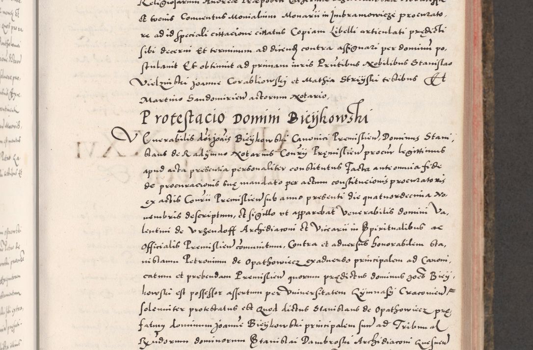 Zdjęcie nr 263 dla obiektu archiwalnego: Acta actorum causarum, sententiarum tam diffinitivarum quam interloquutoriarum, decretorum, obligationum, quietationum, constitutionum procuratorum etc. coram reverendo domino Martino Izdbienski de Russiecz archidiacono Posnaniensi, custode et in spiritualibus vicario generali Cracoviensi, ad annum Domini millesimum quingesimum sexagesimum quintum, cuius indictio octava, pontificatus Pii pape, annus sextus, continuantur