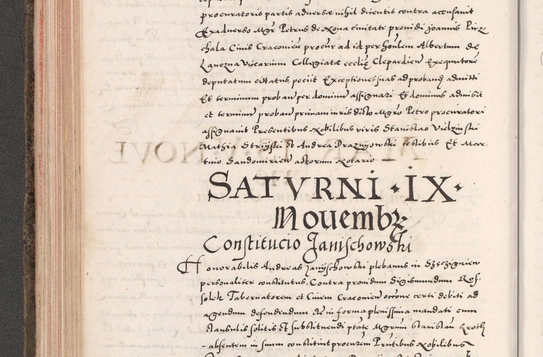 Zdjęcie nr 252 dla obiektu archiwalnego: Acta actorum causarum, sententiarum tam diffinitivarum quam interloquutoriarum, decretorum, obligationum, quietationum, constitutionum procuratorum etc. coram reverendo domino Martino Izdbienski de Russiecz archidiacono Posnaniensi, custode et in spiritualibus vicario generali Cracoviensi, ad annum Domini millesimum quingesimum sexagesimum quintum, cuius indictio octava, pontificatus Pii pape, annus sextus, continuantur