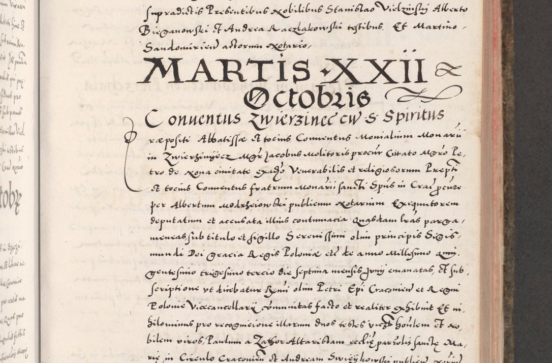 Zdjęcie nr 247 dla obiektu archiwalnego: Acta actorum causarum, sententiarum tam diffinitivarum quam interloquutoriarum, decretorum, obligationum, quietationum, constitutionum procuratorum etc. coram reverendo domino Martino Izdbienski de Russiecz archidiacono Posnaniensi, custode et in spiritualibus vicario generali Cracoviensi, ad annum Domini millesimum quingesimum sexagesimum quintum, cuius indictio octava, pontificatus Pii pape, annus sextus, continuantur