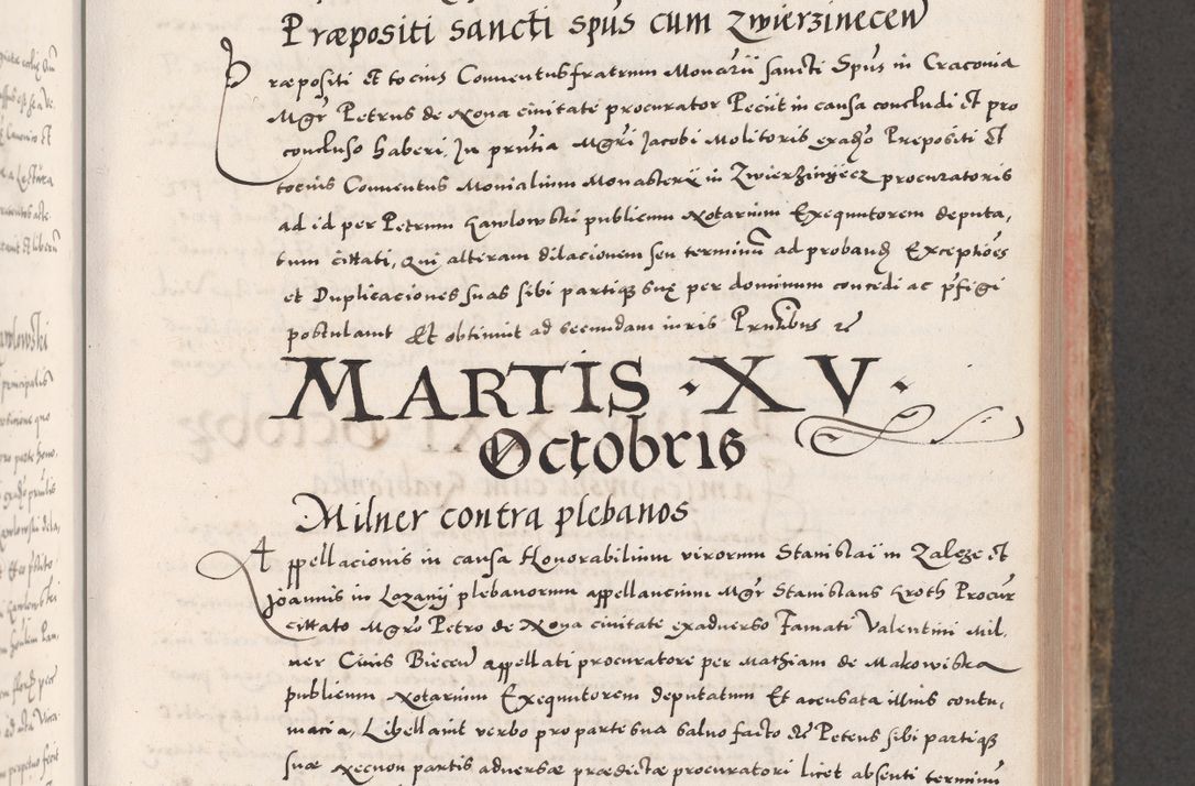Zdjęcie nr 245 dla obiektu archiwalnego: Acta actorum causarum, sententiarum tam diffinitivarum quam interloquutoriarum, decretorum, obligationum, quietationum, constitutionum procuratorum etc. coram reverendo domino Martino Izdbienski de Russiecz archidiacono Posnaniensi, custode et in spiritualibus vicario generali Cracoviensi, ad annum Domini millesimum quingesimum sexagesimum quintum, cuius indictio octava, pontificatus Pii pape, annus sextus, continuantur