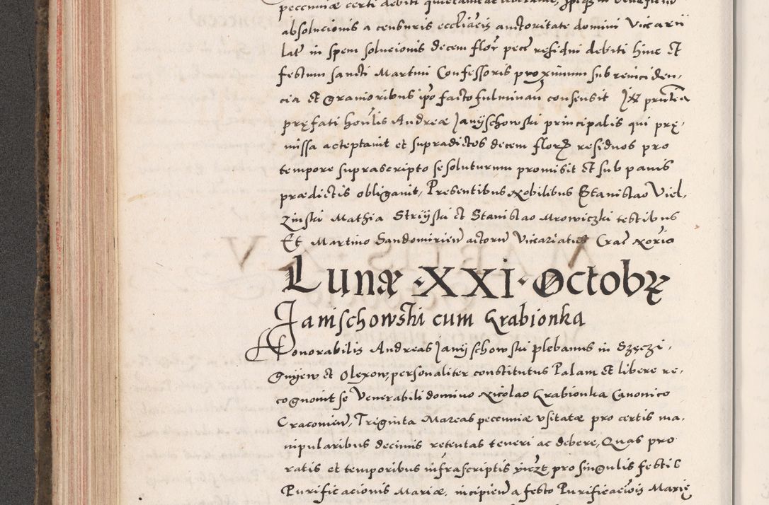 Zdjęcie nr 246 dla obiektu archiwalnego: Acta actorum causarum, sententiarum tam diffinitivarum quam interloquutoriarum, decretorum, obligationum, quietationum, constitutionum procuratorum etc. coram reverendo domino Martino Izdbienski de Russiecz archidiacono Posnaniensi, custode et in spiritualibus vicario generali Cracoviensi, ad annum Domini millesimum quingesimum sexagesimum quintum, cuius indictio octava, pontificatus Pii pape, annus sextus, continuantur