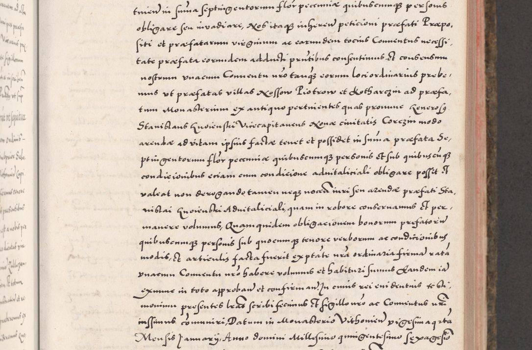 Zdjęcie nr 241 dla obiektu archiwalnego: Acta actorum causarum, sententiarum tam diffinitivarum quam interloquutoriarum, decretorum, obligationum, quietationum, constitutionum procuratorum etc. coram reverendo domino Martino Izdbienski de Russiecz archidiacono Posnaniensi, custode et in spiritualibus vicario generali Cracoviensi, ad annum Domini millesimum quingesimum sexagesimum quintum, cuius indictio octava, pontificatus Pii pape, annus sextus, continuantur