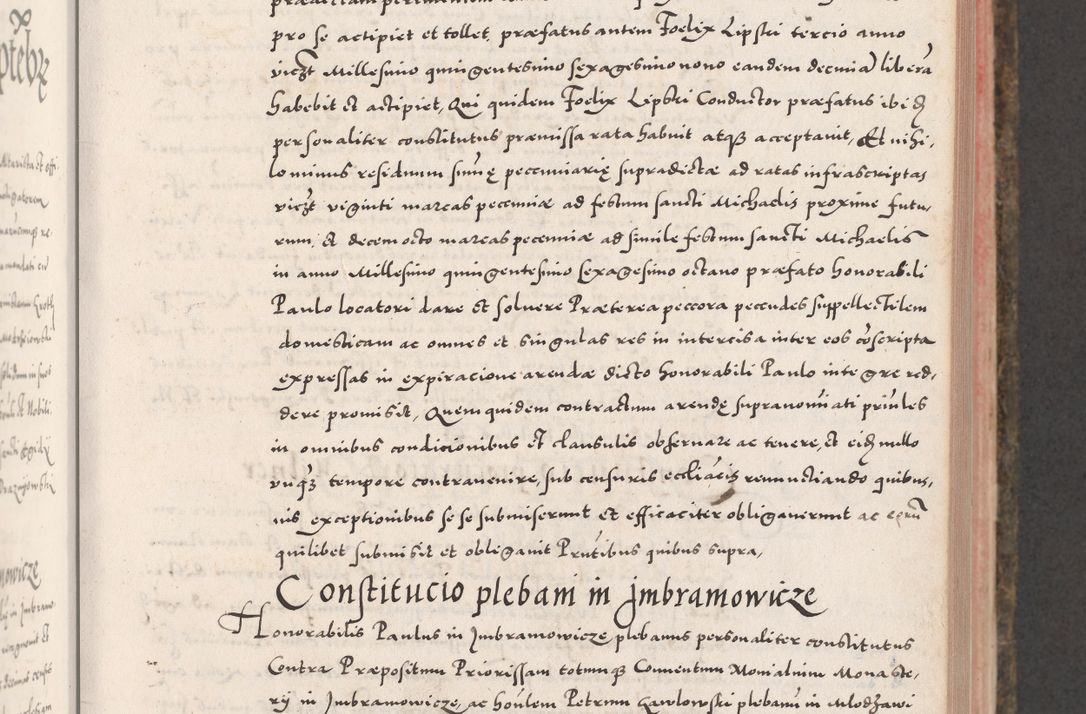 Zdjęcie nr 233 dla obiektu archiwalnego: Acta actorum causarum, sententiarum tam diffinitivarum quam interloquutoriarum, decretorum, obligationum, quietationum, constitutionum procuratorum etc. coram reverendo domino Martino Izdbienski de Russiecz archidiacono Posnaniensi, custode et in spiritualibus vicario generali Cracoviensi, ad annum Domini millesimum quingesimum sexagesimum quintum, cuius indictio octava, pontificatus Pii pape, annus sextus, continuantur
