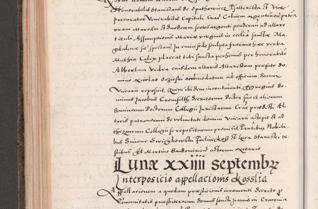 Zdjęcie nr 228 dla obiektu archiwalnego: Acta actorum causarum, sententiarum tam diffinitivarum quam interloquutoriarum, decretorum, obligationum, quietationum, constitutionum procuratorum etc. coram reverendo domino Martino Izdbienski de Russiecz archidiacono Posnaniensi, custode et in spiritualibus vicario generali Cracoviensi, ad annum Domini millesimum quingesimum sexagesimum quintum, cuius indictio octava, pontificatus Pii pape, annus sextus, continuantur