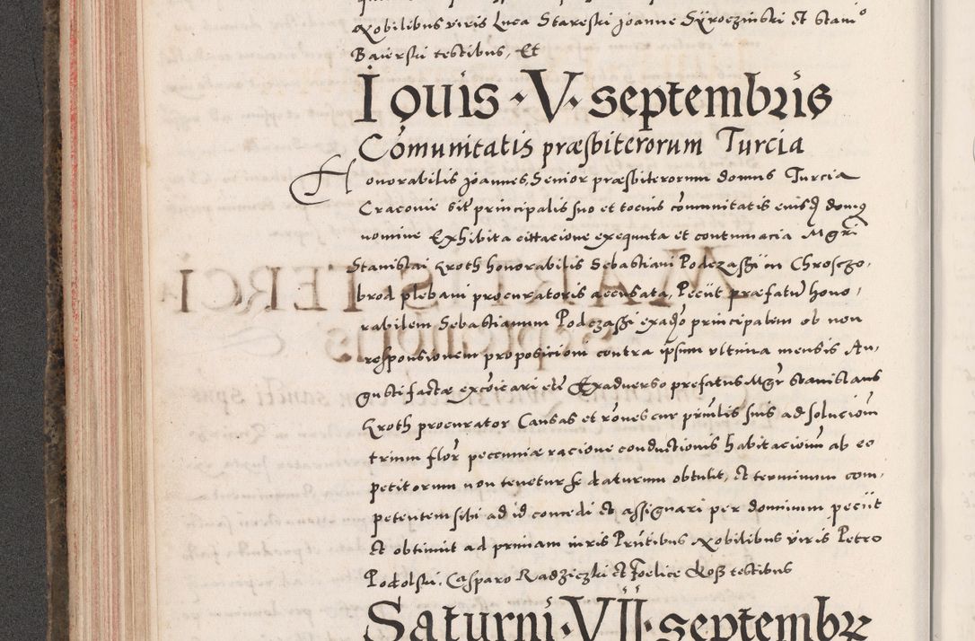 Zdjęcie nr 222 dla obiektu archiwalnego: Acta actorum causarum, sententiarum tam diffinitivarum quam interloquutoriarum, decretorum, obligationum, quietationum, constitutionum procuratorum etc. coram reverendo domino Martino Izdbienski de Russiecz archidiacono Posnaniensi, custode et in spiritualibus vicario generali Cracoviensi, ad annum Domini millesimum quingesimum sexagesimum quintum, cuius indictio octava, pontificatus Pii pape, annus sextus, continuantur